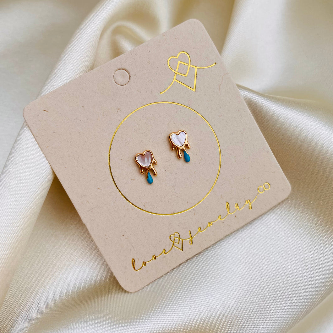 Aretes Corazón Nacar